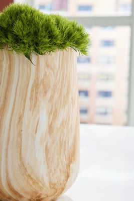 Ashley Cammen Tan White Vase