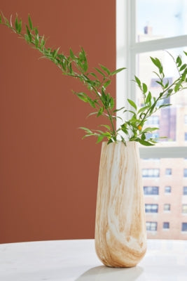Ashley Cammen Tan White Vase