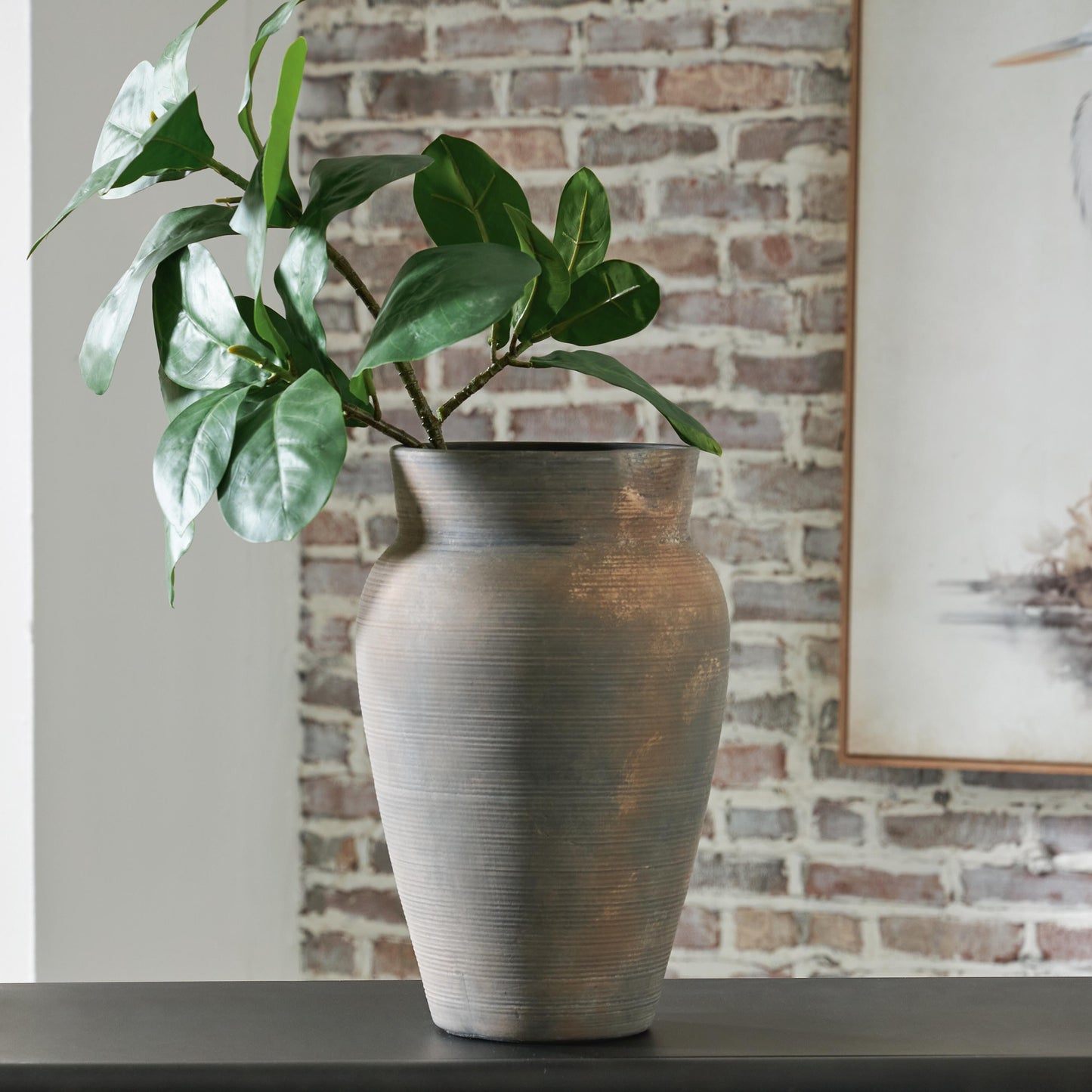 Ashley Brickmen Antique Gray Vase