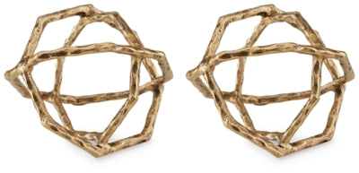 Ashley Laddington Antique Brass Finish Sculpture (Set of 2)