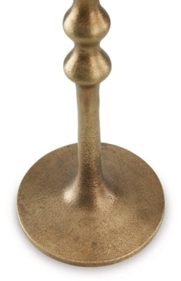 Ashley Larwick Antique Brass Finish Candle Holder (Set of 2)