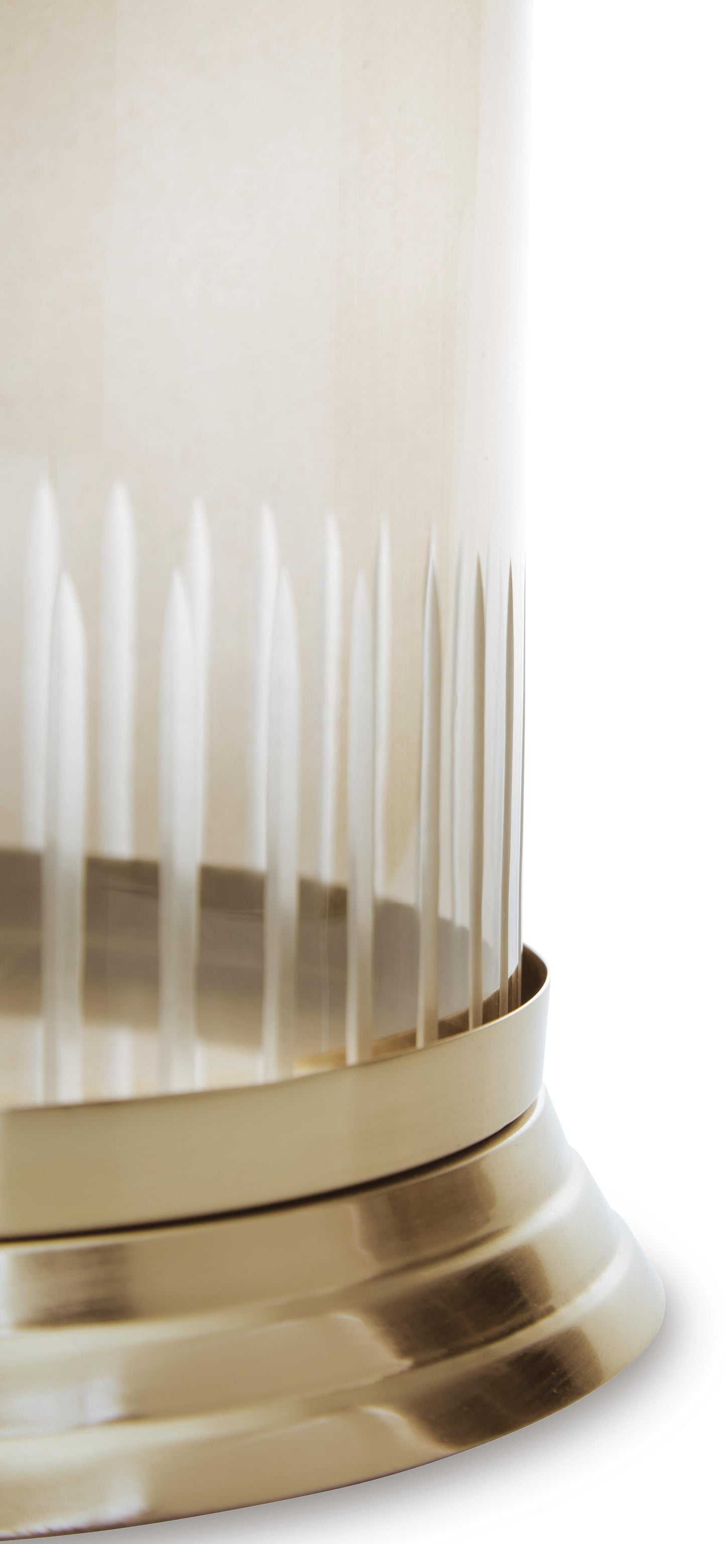 Ashley Aavinson Amber Gold Finish Candle Holder