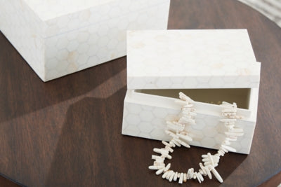 Ashley Aldenburg Cream Box (Set of 2)