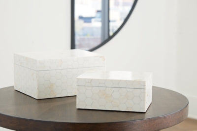 Ashley Aldenburg Cream Box (Set of 2)