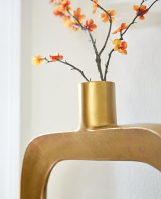 Ashley Lawtonville Antique Gold Finish Vase