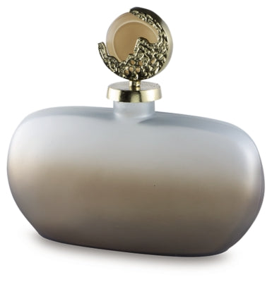 Ashley Acario Taupe Gold Finish Jar