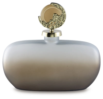 Ashley Acario Taupe Gold Finish Jar