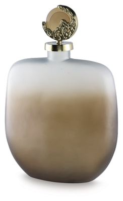 Ashley Acario Taupe Gold Finish Jar