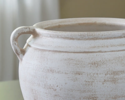 Ashley Meadie Distressed White Vase