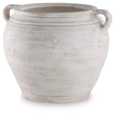 Ashley Meadie Distressed White Vase