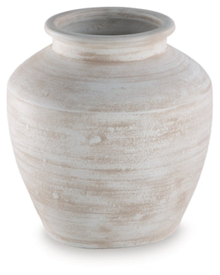 Ashley Meadie Distressed White Vase