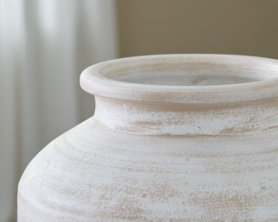 Ashley Meadie Distressed White Vase