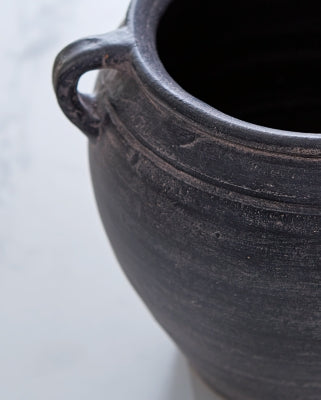 Ashley Meadie Distressed Black Vase