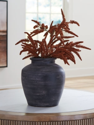 Ashley Meadie Distressed Black Vase