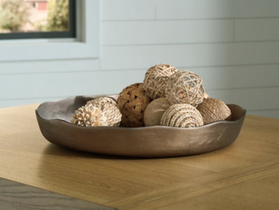 Ashley Wallmen Champagne Gold Finish Tray