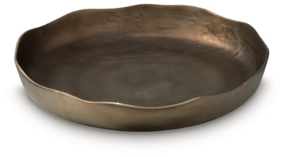 Ashley Wallmen Champagne Gold Finish Tray