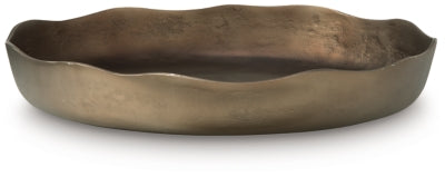 Ashley Wallmen Champagne Gold Finish Tray