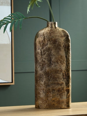 Ashley Wallmond Antique Brass Finish Vase