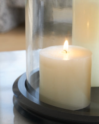 Ashley Saskia Clear Black Candle Holder