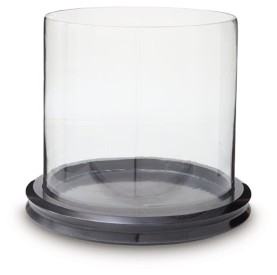 Ashley Saskia Clear Black Candle Holder