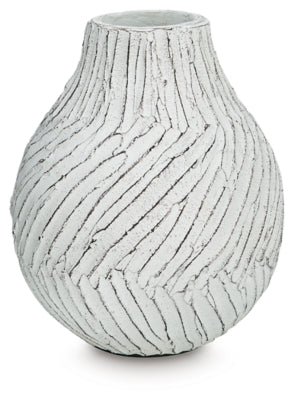 Ashley Shelvie Distressed White Vase