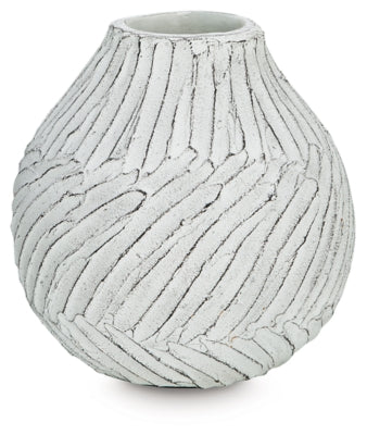 Ashley Shelvie Distressed White Vase