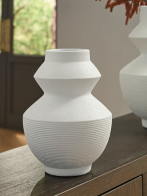 Ashley Naveen White Vase