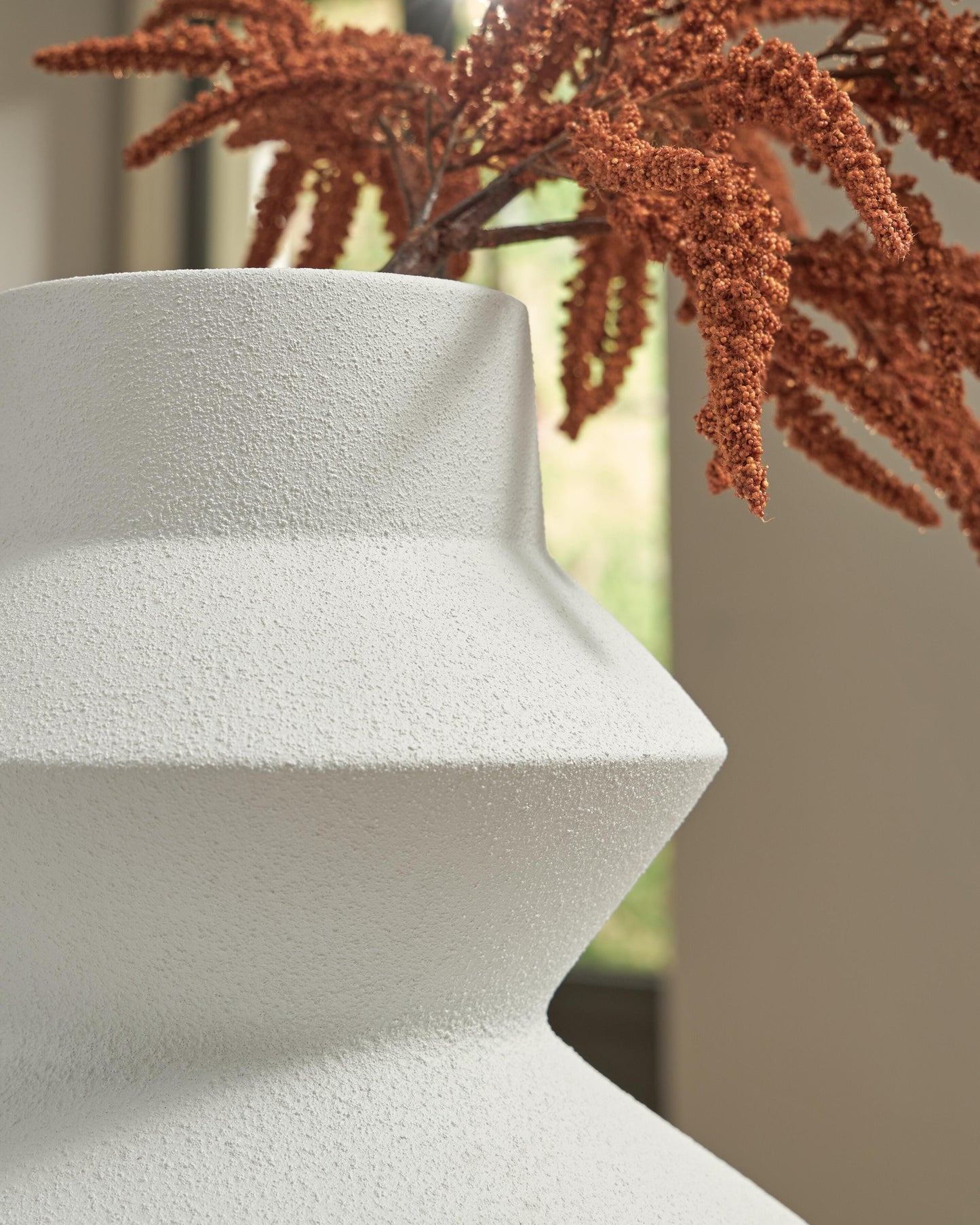 Ashley Naveen White Vase