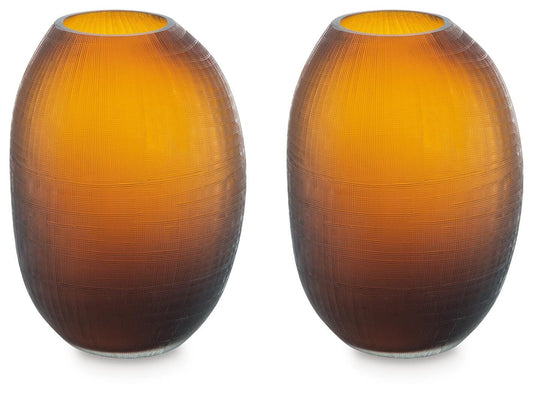 Ashley Embersen Amber Vase (Set of 2)