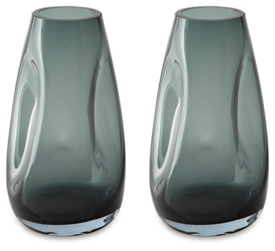 Ashley Beamund Teal Blue Vase (Set of 2)