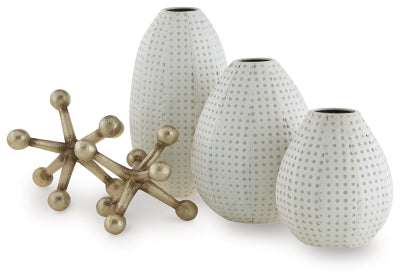 Ashley Azerton White Gold Finish Accessory Set (Set of 5)