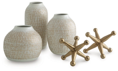 Ashley Vinburn White Gold Finish Accessory Set (Set of 5)