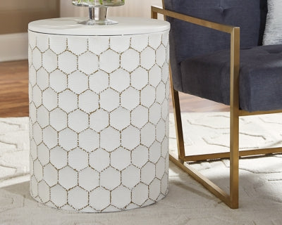 Ashley Polly White Stool