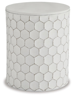 Ashley Polly White Stool