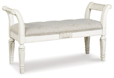 Ashley Realyn Antique White Accent Bench
