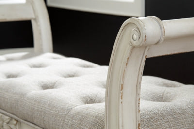 Ashley Realyn Antique White Accent Bench