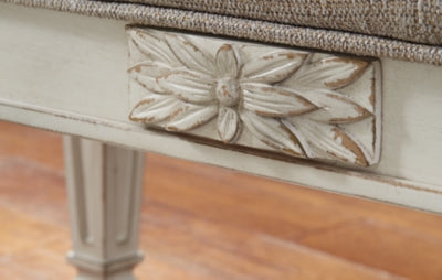 Ashley Realyn Antique White Accent Bench