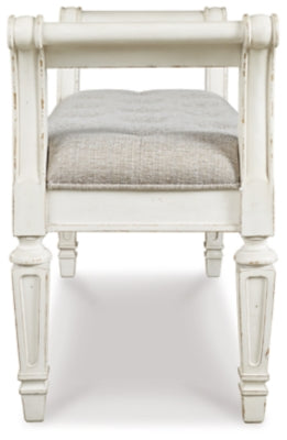 Ashley Realyn Antique White Accent Bench