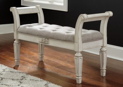 Ashley Realyn Antique White Accent Bench