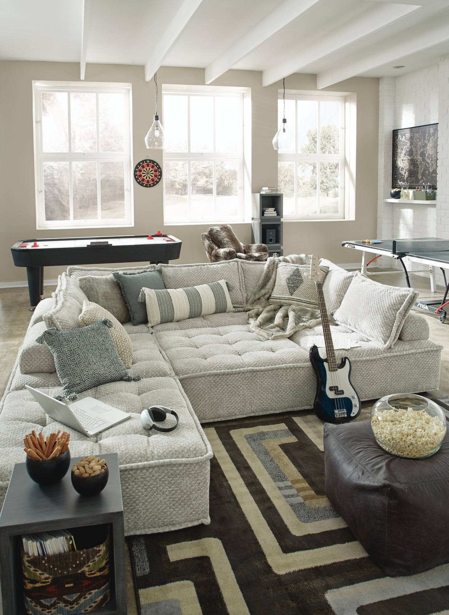Ashley Bales Taupe 7-Piece Modular Seating
