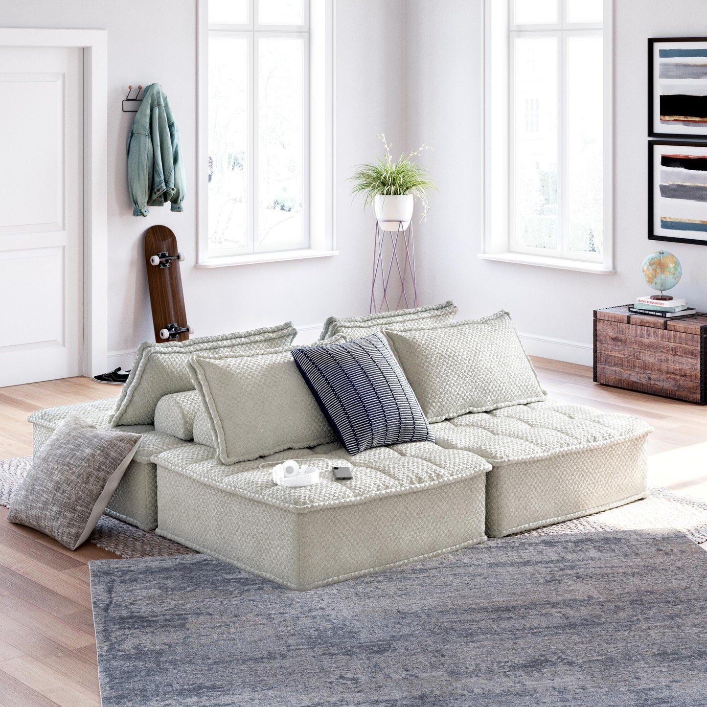 Ashley Bales Taupe 4-Piece Modular Seating