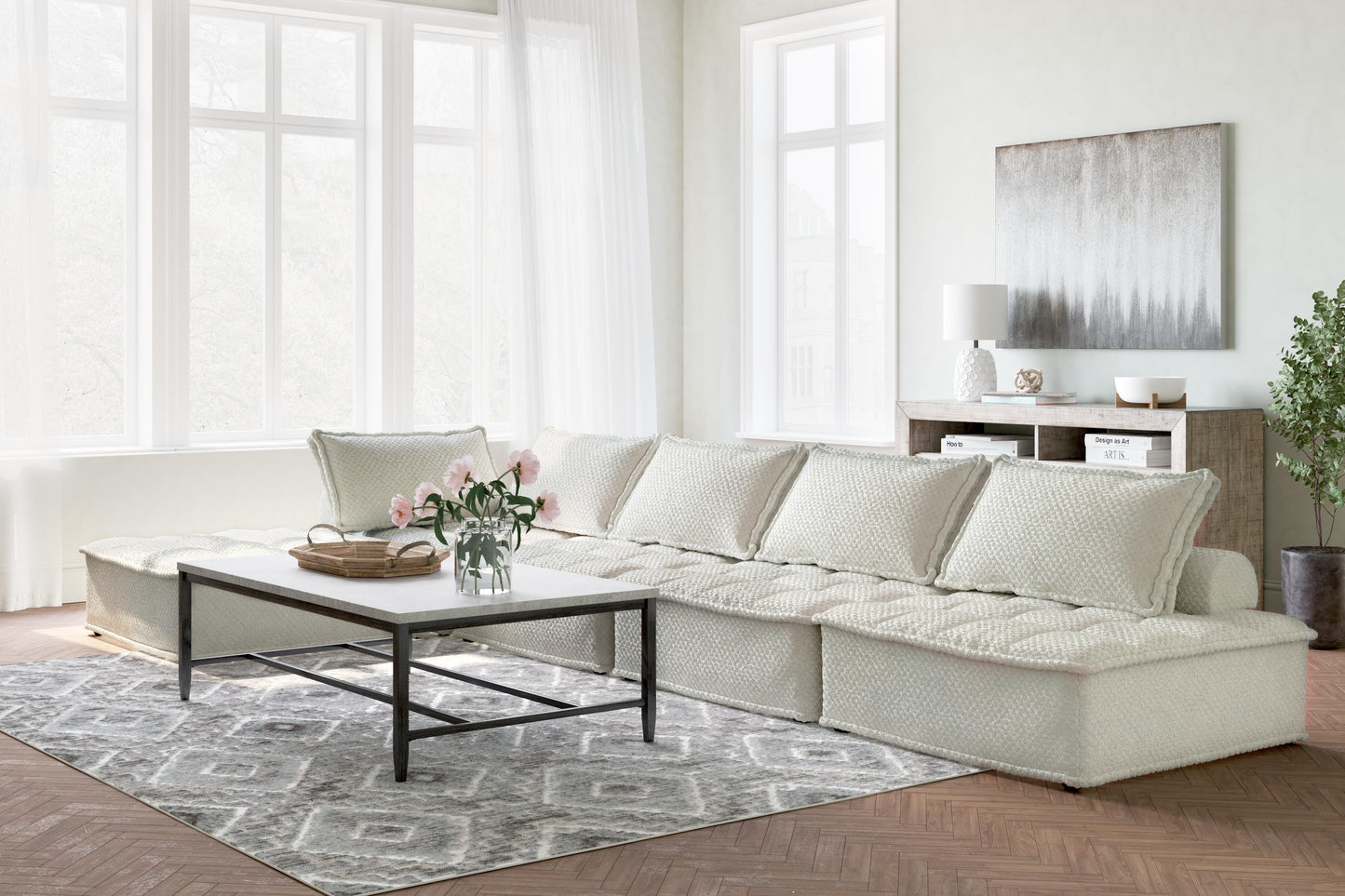 Ashley Bales Taupe 5-Piece Modular Seating