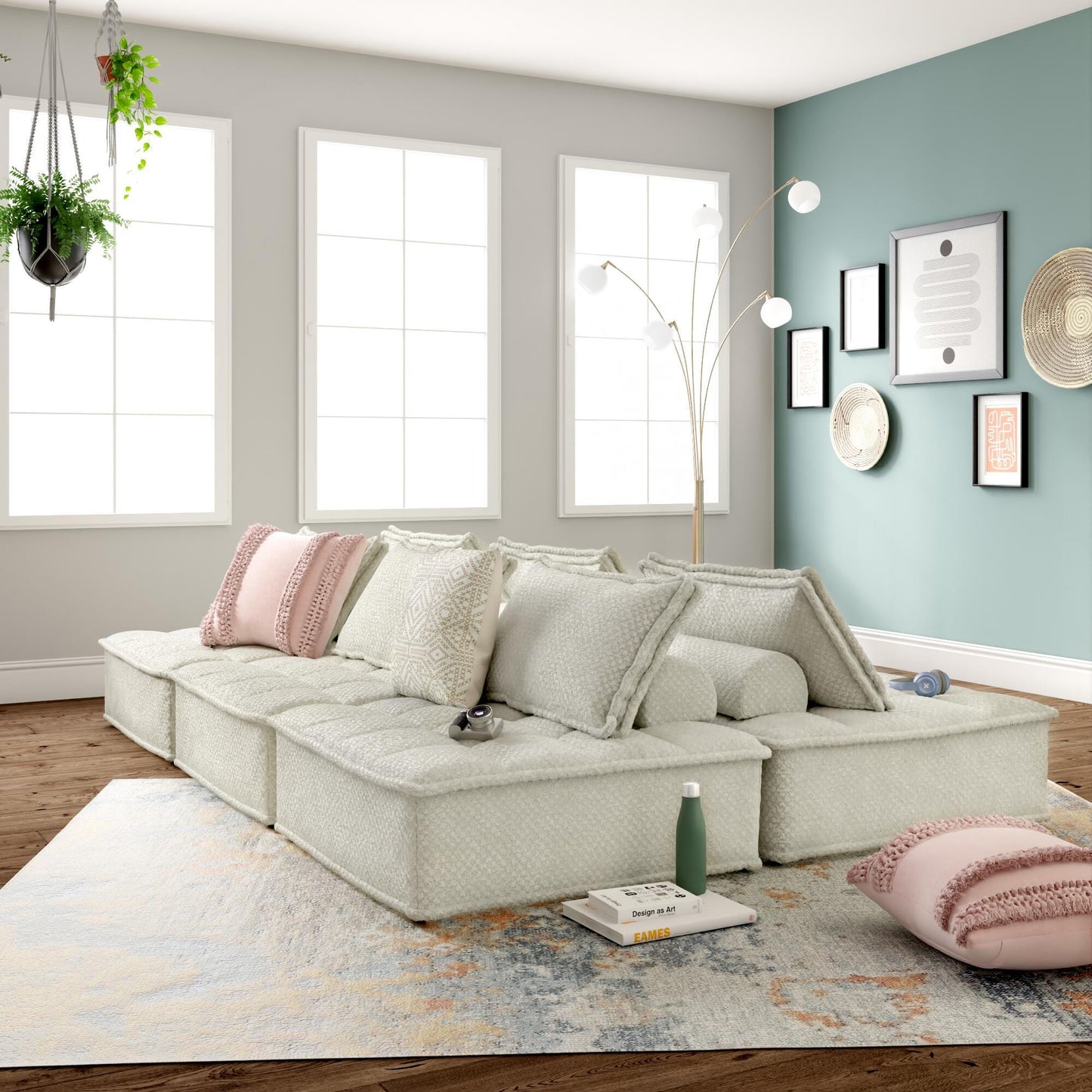 Ashley Bales Taupe 6-Piece Modular Seating