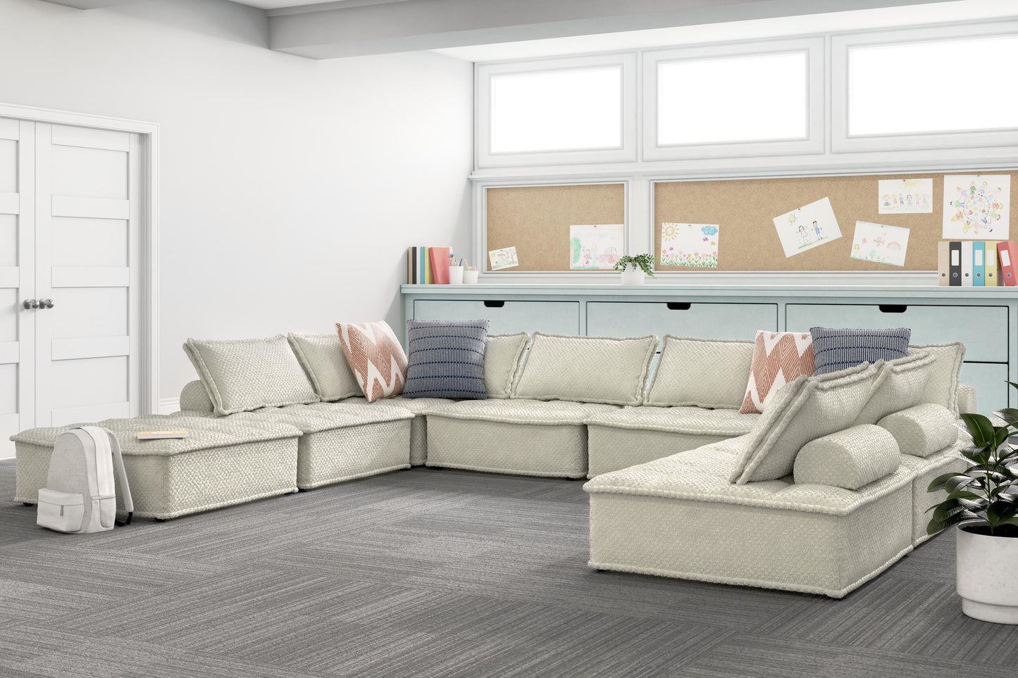 Ashley Bales Taupe 8-Piece Modular Seating