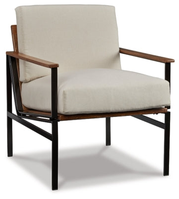 Ashley Tilden Ivory Brown Accent Chair