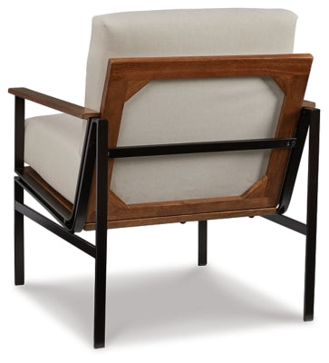 Ashley Tilden Ivory Brown Accent Chair