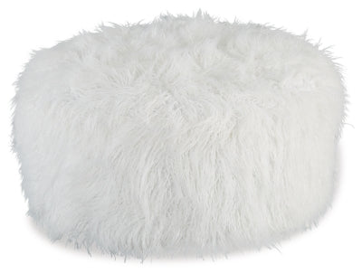 Ashley Galice White Oversized Accent Ottoman
