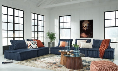 Ashley Bales Navy 5-Piece Modular Seating