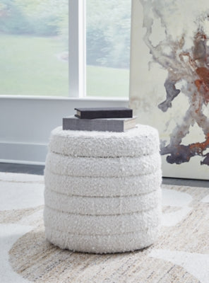 Ashley Duntler Ivory Storage Ottoman
