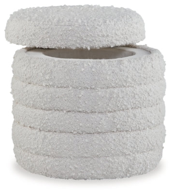 Ashley Duntler Ivory Storage Ottoman